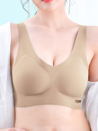 Women's Cotton Padded Wire Free Sports Bra Fitness Yoga Free Size