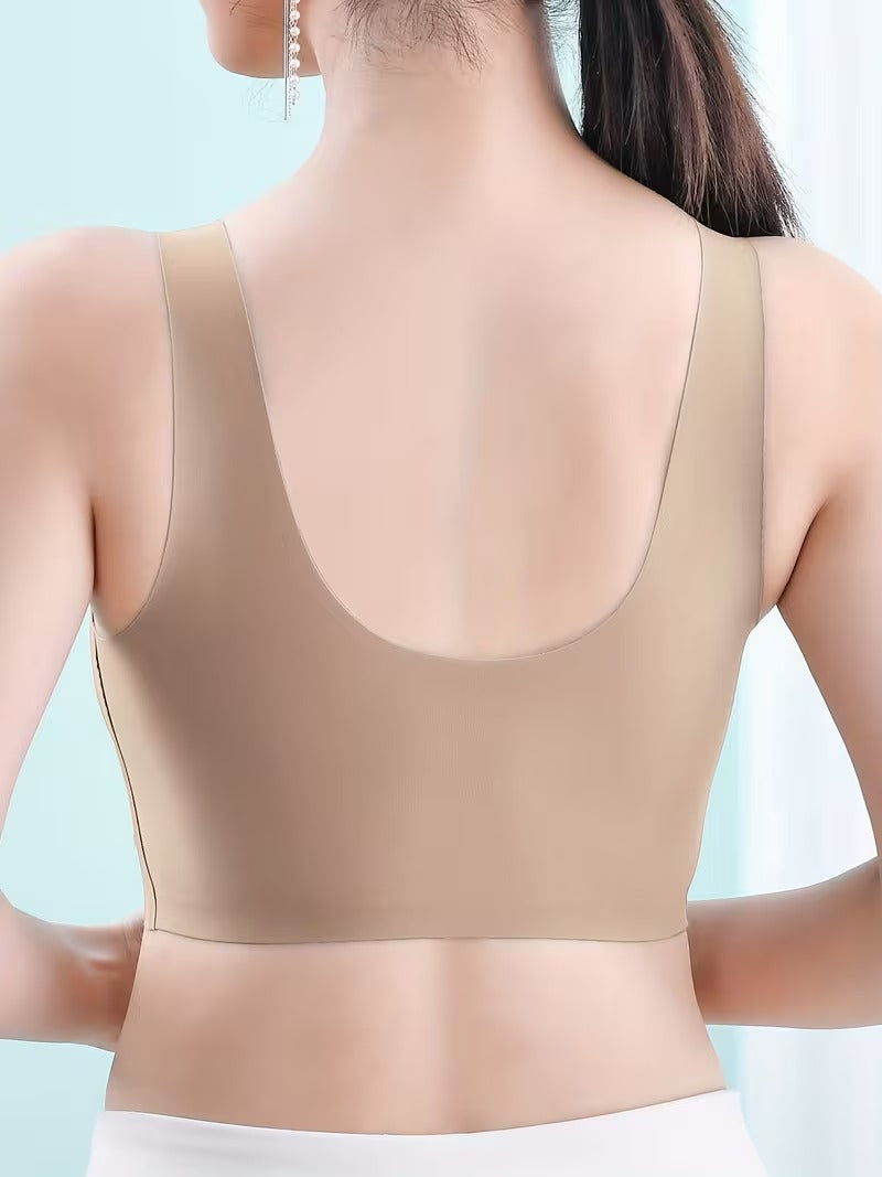 Women's Cotton Padded Wire Free Sports Bra Fitness Yoga Free Size