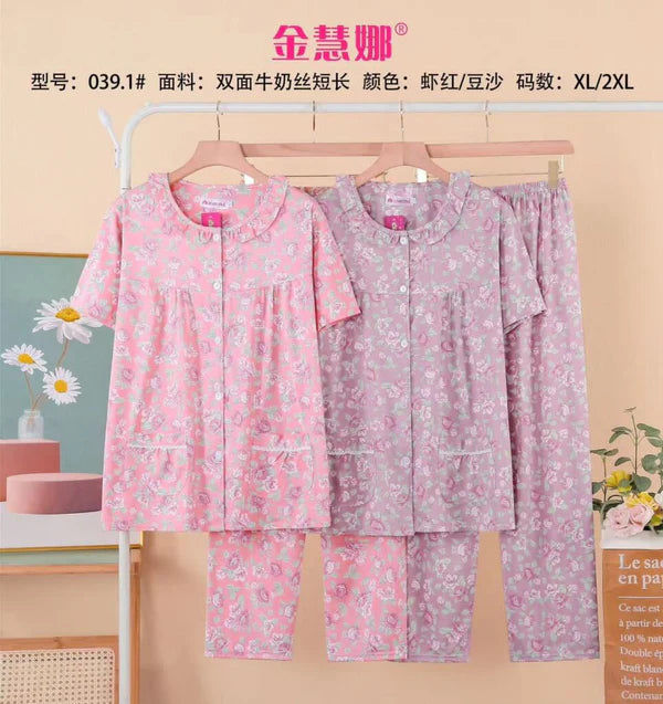 Floral Cotton Night Suit