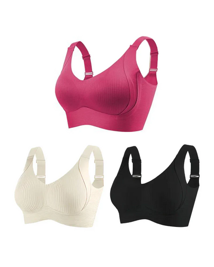 Pack of 3 Women's Adjustable Wireless Bra